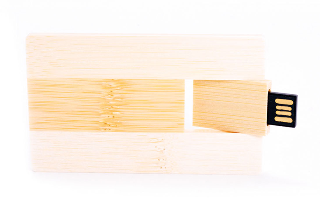 Card Spin - Wooden USB flash drive